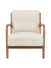 Beliani Sessel SKOVDE in Beige/Braun - (W) 65 x (H) 78 x (L) 80 cm
