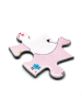 Mr. & Mrs. Panda Puzzle Einhorn Wut mit Spruch in Rot Pastell