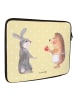 Mr. & Mrs. Panda Notebook Tasche Hase Igel ohne Spruch in Gelb Pastell