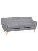 Beliani 3-Sitzer Sofa MOTALA in Grau/Braun - (W) 182 x (H) 76 x (L) 83 cm