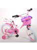 Volare Kinderfahrrad Rose für Mädchen Fahrrad 16 Zoll Kinderrad in Pink/Weiß 3 Jahre