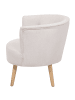 Beliani Sessel ODENZEN in Weiß/Braun - (W) 72 x (H) 74 x (L) 73 cm