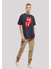 F4NT4STIC Heavy Oversize T-Shirt The Rolling Stones Zunge in marineblau