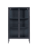 Beliani Vitrine NASH in Schwarz - (W) 90 x (H) 150 x (L) 35 cm