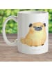 Mr. & Mrs. Panda Kaffeepott Mops ohne Spruch in Weiß