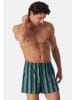 Schiesser Boxershorts Web in Grau / petrol