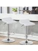 COSTWAY 2er Set Barhocker in Weiß