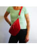 Toscanto Leder Gürteltasche Toscanto Tasche rot ca. 37cm