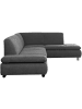 58 aufm Kessel ECKSOFA mit Ottomane rechts Kaye Flachgewebe anthrazit