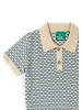 Little Green Radicals Short Sleeve Knitted Top in Blue