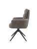 DUBI Möbel 2er-Set: Drehstuhl Mika-Alva in Taupe - (B)59 x (H)94 x  (T)66 cm