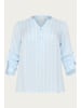 KAFFE curve Langarm-Bluse KCsida Regular fit in Light Blue / Chalk Stripe