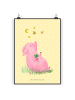 Mr. & Mrs. Panda Poster Schwein Glück ohne Spruch in Gelb Pastell