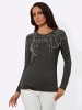creation L Modal-Baumwoll-Pullover in graphit