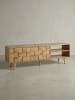 KADIMA DESIGN Lowboard Holz Eiche-Dekor 160x51x40 cm TV-Kommode mit zwei Türen,