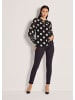 MADELEINE Elegante Bluse mit Pünktchen-Druck in schwarz / weiß