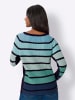 Heine Pullover in salbei-marine-geringelt