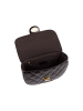 faina Damen Schultertasche Im Metallic-Look in Schwarz