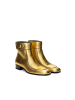 Saint Laurent Gold Leder Knöchel Stiefel