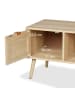 relaxdays TV-Lowboard "Rattan" in Natur - (B)100 x (H)45,5 x (T)40 cm