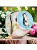 Mr. & Mrs. Panda Teedose Pinguin Blumen ohne Spruch in Eisblau