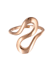 Elli Ring 925 Sterling Silber Spirale, Wellen in Rosegold