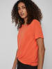 Vila Basic T-Shirt Kurzarm Rundhals Top Oberteil VIMODALA in Orange