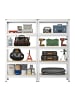 SONGMICS 2er-Set: Schwerlastregal Cozory in Silbern - (B)30 x (H)150 x (T)75 cm