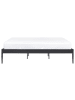 Beliani Doppelbett VAURS in Schwarz - (W) 187 x (H) 38 x (L) 206 cm