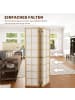 HOMCOM Paravent in Naturholz 160L x 1,7B x 170H cm