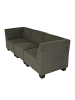 MCW Modular 3-Sitzer Sofa Moncalieri, Braun, hohe Armlehnen