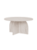 CALICOSY Beistelltisch CLOVER in Travertin - (W)80  x (H)40  x (L)80 cm