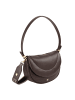 DuDu Schultertasche Leder 22 cm in coffee brown