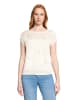 CARTOON Casual-Shirt mit Rippbündchen in Patch Cream/Gold