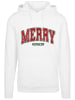 F4NT4STIC Hoodie Weihnachten Varsity Retro in weiß