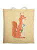Mr. & Mrs. Panda shopping bag Eichhörnchen Blume ohne Spruch in Gelb Pastell