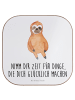 Mr. & Mrs. Panda Untersetzer Faultier Zufrieden mit Spruch in Weiß