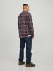 Jack & Jones Kariertes Flanell Hemd Freizeit Shirt JJECLASSIC in Rot-Blau