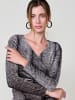 KOROSHI Women's long sleeve t-shirt with crossover neckline in bunt