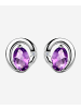 Diamant L'éternel Ohrringe aus 585 Weißgold mit 0.8 Karat Diamant mit Amethyst