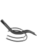 Beliani Gartenliege CARANO II in Schwarz - (W) 60 x (H) 90 x (L) 155 cm