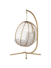 Beliani Hängesessel ARCO in Beige/Weiß - (W) 100 x (H) 197 x (L) 98 cm
