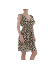 Ital-Design Kleid in Beige und Braun