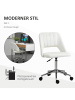 Vinsetto Bürostuhl-49B x 60T x 79-91H cm-Cremeweiß