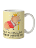 Mr. & Mrs. Panda Geschenktasse Capybara König mit Spruch in Gelb Pastell