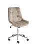 Beliani Bürostuhl MELROSE in Beige/Schwarz/Silber - (W) 60 x (H) 82 x (L) 60 cm