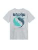 F4NT4STIC T-Shirt Koi Fish Japan Streetstyle in grau meliert