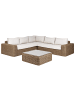 Beliani Kissenbezug PALERMO in Weiß - (W) 143 x (H) 9 x (L) 79 cm