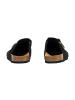 natural world Flache Pantoletten aus Leder Schwarz