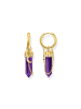 Thomas Sabo Creolen Mit Anhänger Aus Imitiertem Amethyst in gelbgoldfarben, violett, weiß